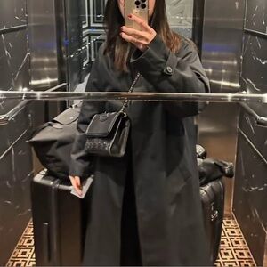 Classic Black Trench Long Coat